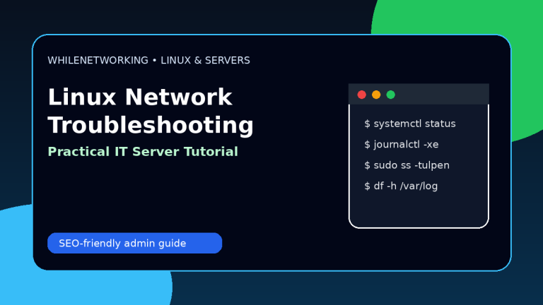 Linux network troubleshooting commands ss ip ping dig traceroute guide