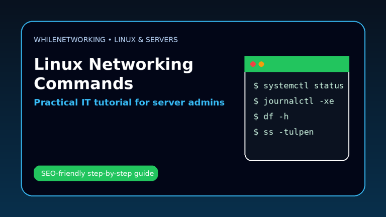 Linux networking commands ip ss curl dig tutorial for server admins