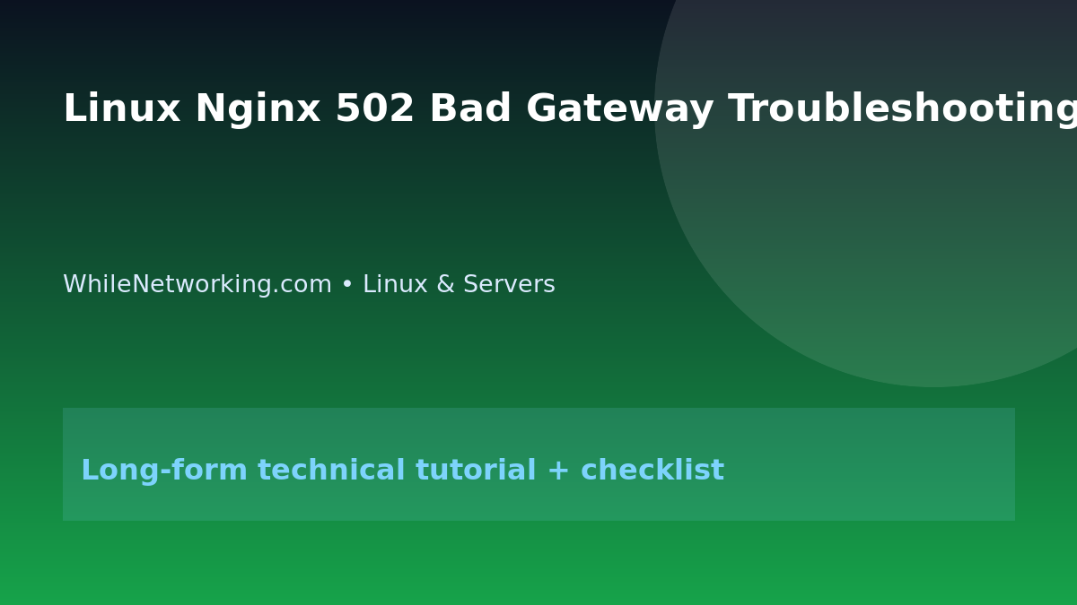 Linux Nginx 502 Bad Gateway Troubleshooting featured image