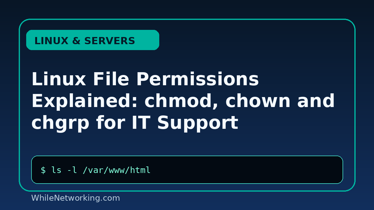 Linux File Permissions Explained: chmod, chown and chgrp for IT Support