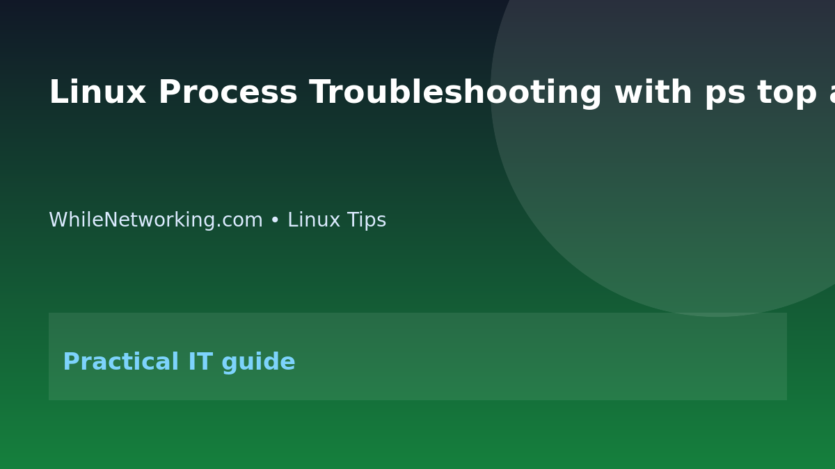 Linux Process Troubleshooting with ps top and kill featured image