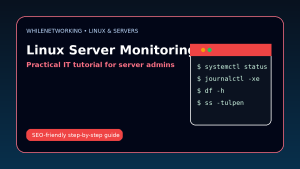 Linux server monitoring basics CPU memory disk service health checks