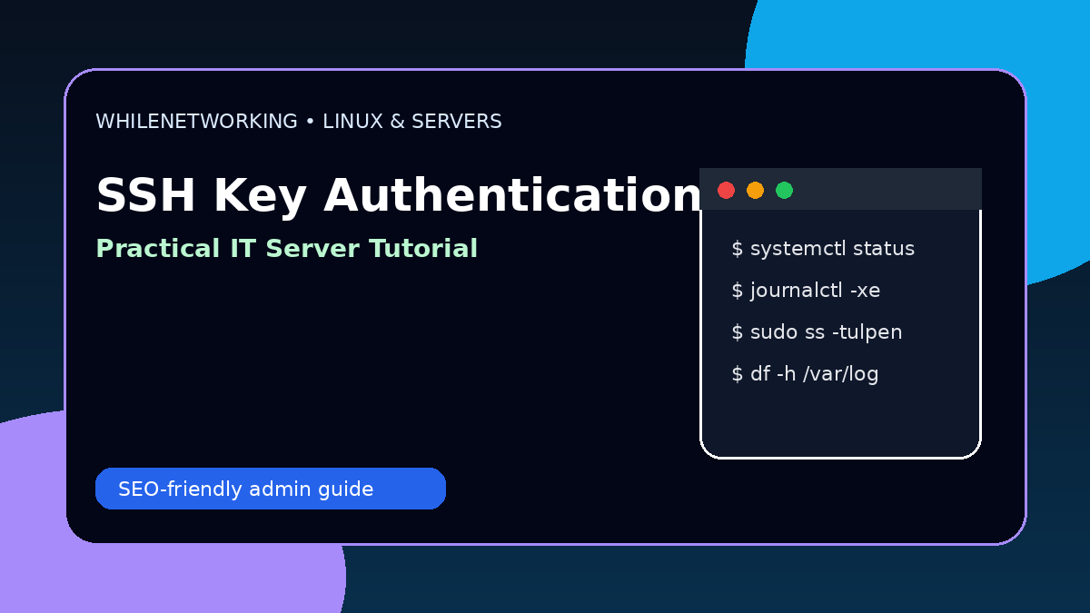 Linux SSH key authentication setup secure passwordless login for servers