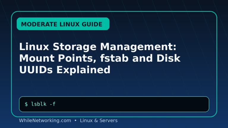 Linux Storage Management: Mount Points, fstab and Disk UUIDs Explained