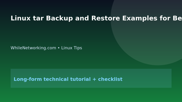 Linux tar Backup and Restore Examples for Beginners featured image
