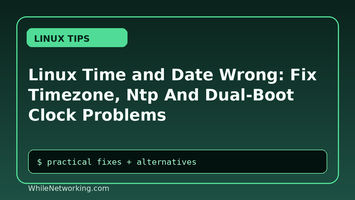 Linux Time and Date Wrong: Fix Timezone, Ntp And Dual-Boot Clock Problems