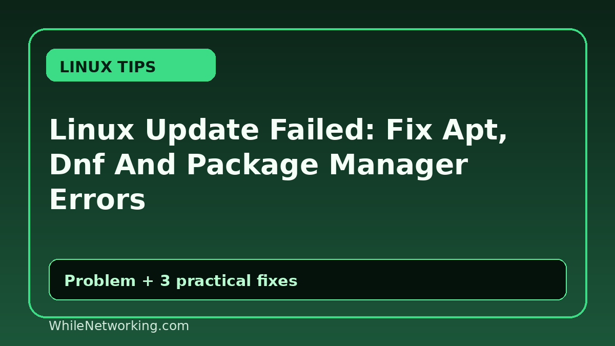 Linux Update Failed: Fix Apt, Dnf And Package Manager Errors