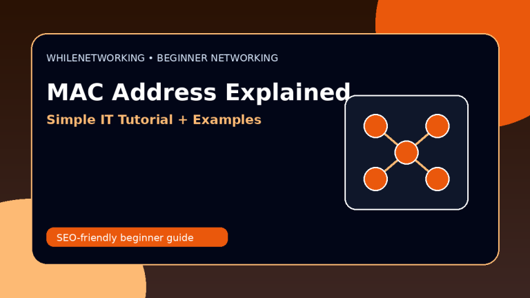 MAC address explained for beginners where to find it tutorial