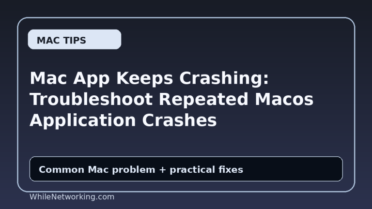 Mac App Keeps Crashing: Troubleshoot Repeated Macos Application Crashes