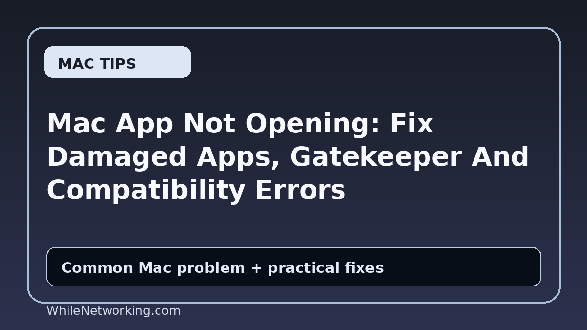 Mac App Not Opening: Fix Damaged Apps, Gatekeeper And Compatibility Errors
