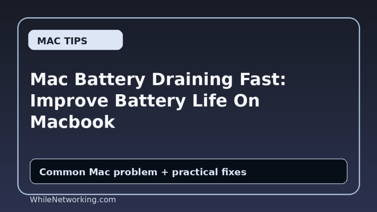 Mac Battery Draining Fast: Improve Battery Life On Macbook