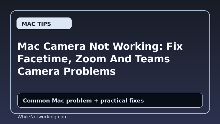 Mac Camera Not Working: Fix Facetime, Zoom And Teams Camera Problems