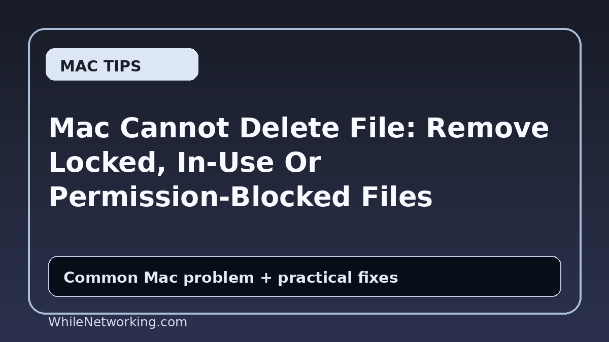 Mac Cannot Delete File: Remove Locked, In-Use Or Permission-Blocked Files