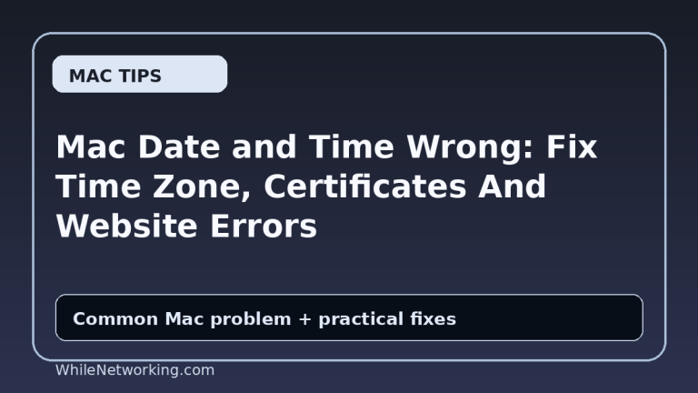 Mac Date and Time Wrong: Fix Time Zone, Certificates And Website Errors
