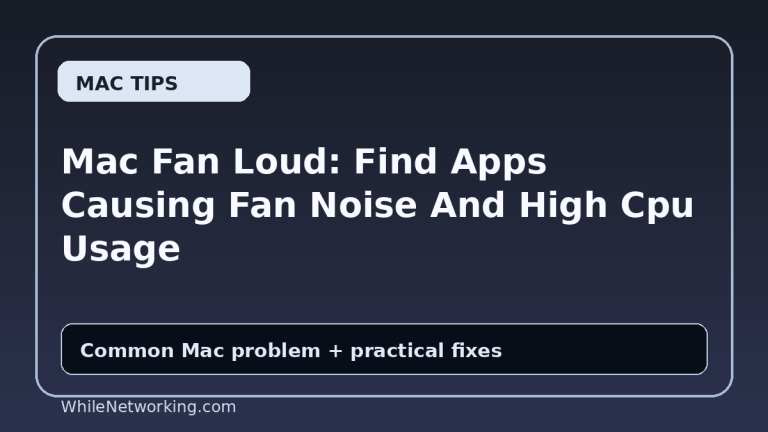 Mac Fan Loud: Find Apps Causing Fan Noise And High Cpu Usage