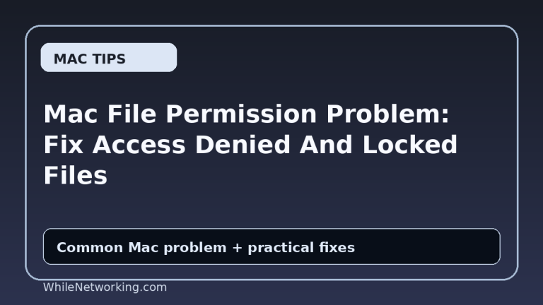 Mac File Permission Problem: Fix Access Denied And Locked Files