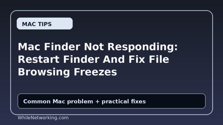 Mac Finder Not Responding: Restart Finder And Fix File Browsing Freezes