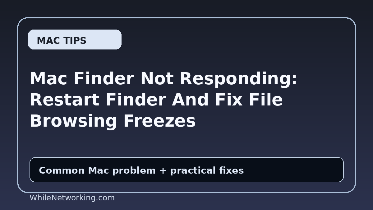 Mac Finder Not Responding: Restart Finder And Fix File Browsing Freezes