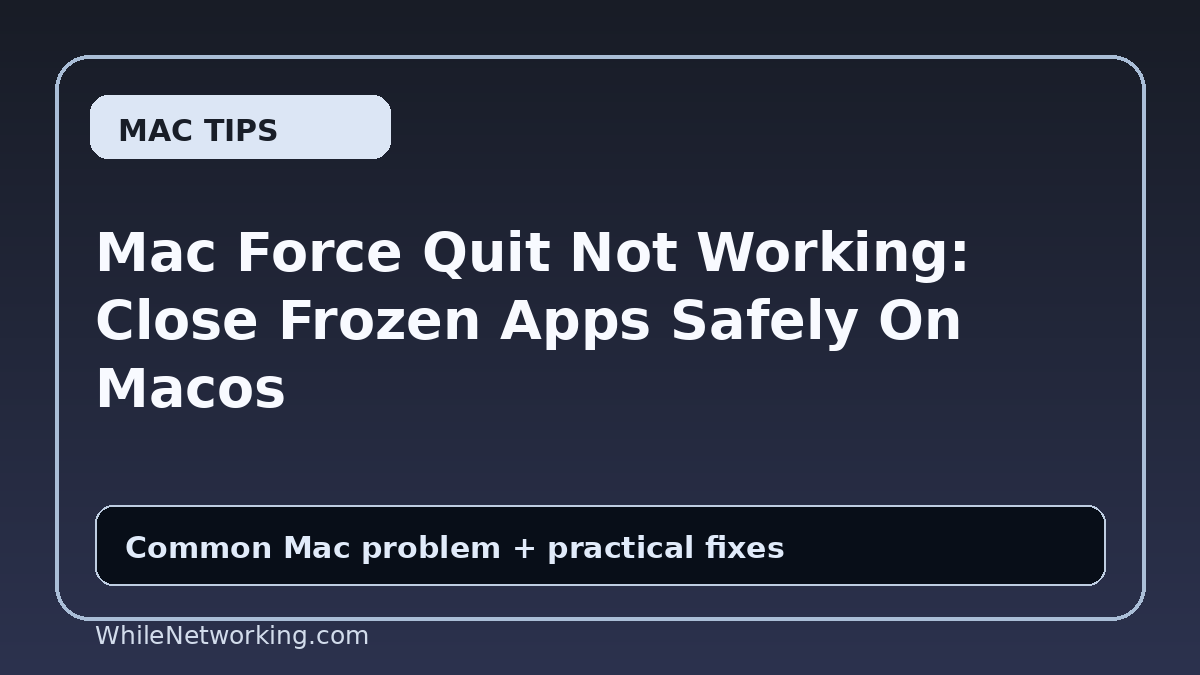 Mac Force Quit Not Working: Close Frozen Apps Safely On Macos