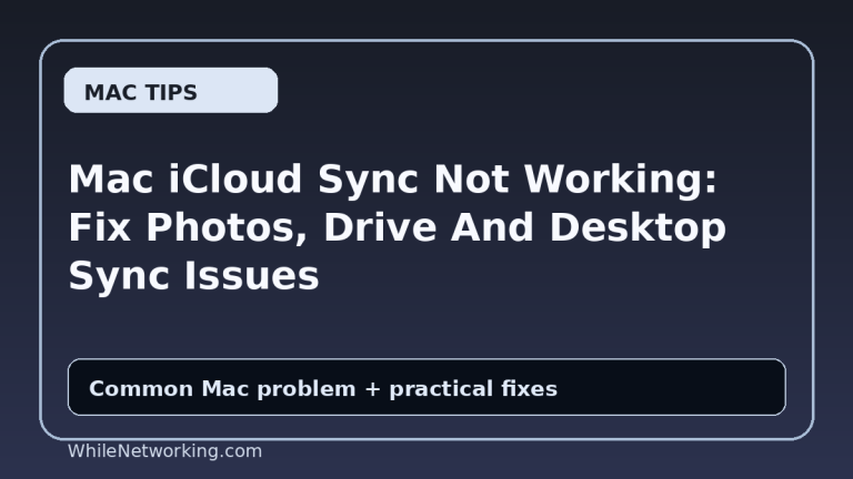 Mac iCloud Sync Not Working: Fix Photos, Drive And Desktop Sync Issues