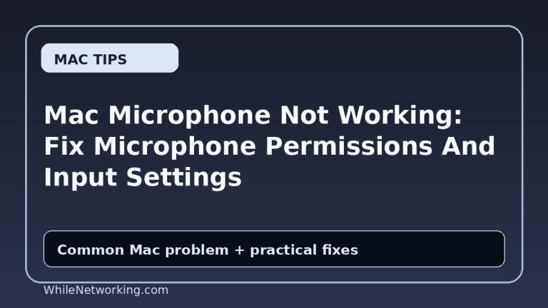 Mac Microphone Not Working: Fix Microphone Permissions And Input Settings