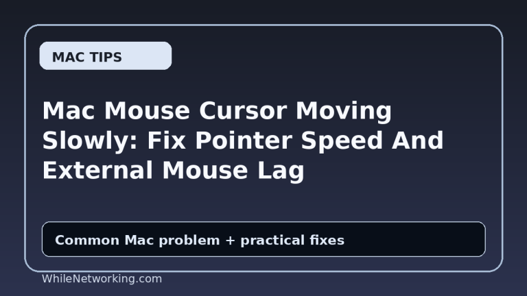 Mac Mouse Cursor Moving Slowly: Fix Pointer Speed And External Mouse Lag