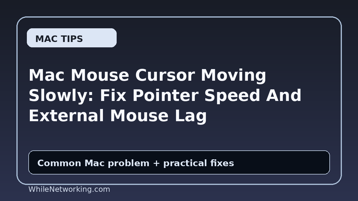 Mac Mouse Cursor Moving Slowly: Fix Pointer Speed And External Mouse Lag