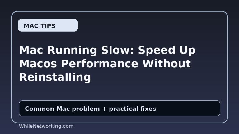 Mac Running Slow: Speed Up Macos Performance Without Reinstalling