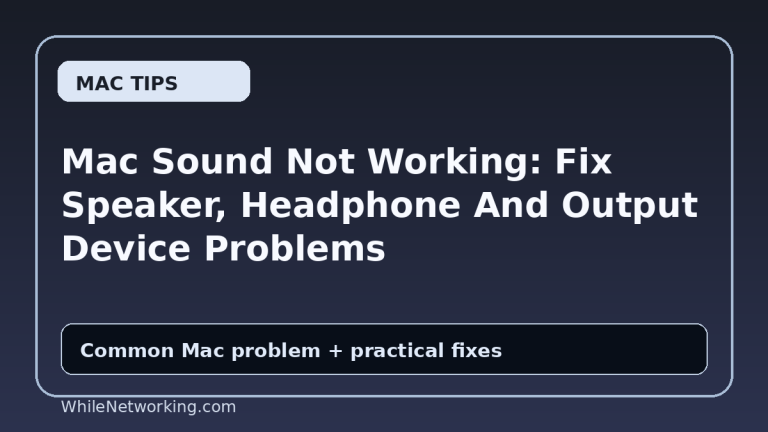 Mac Sound Not Working: Fix Speaker, Headphone And Output Device Problems
