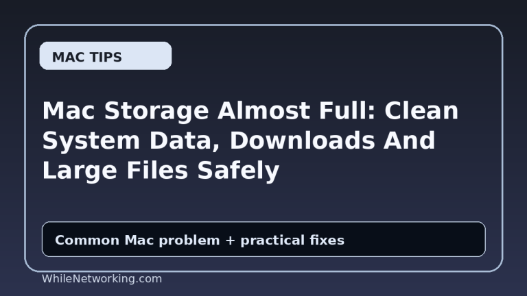 Mac Storage Almost Full: Clean System Data, Downloads And Large Files Safely