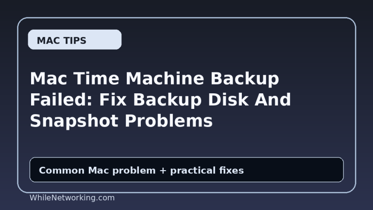 Mac Time Machine Backup Failed: Fix Backup Disk And Snapshot Problems