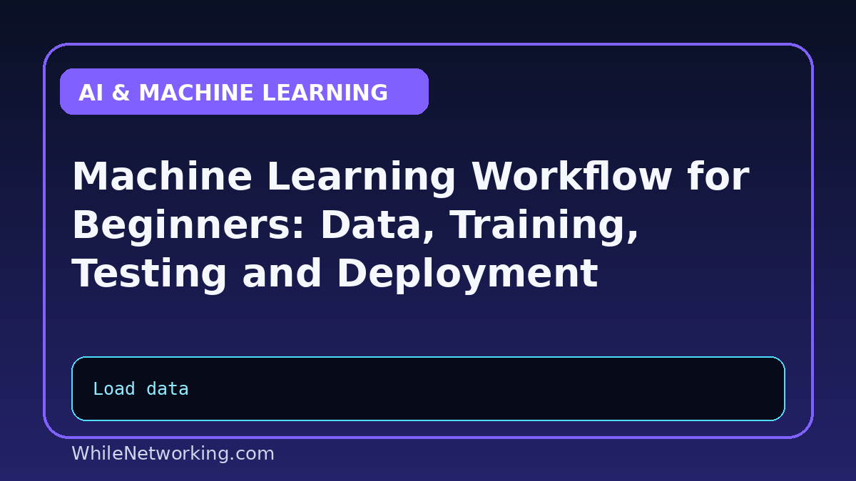 Machine Learning Workflow for Beginners: Data, Training, Testing and Deployment