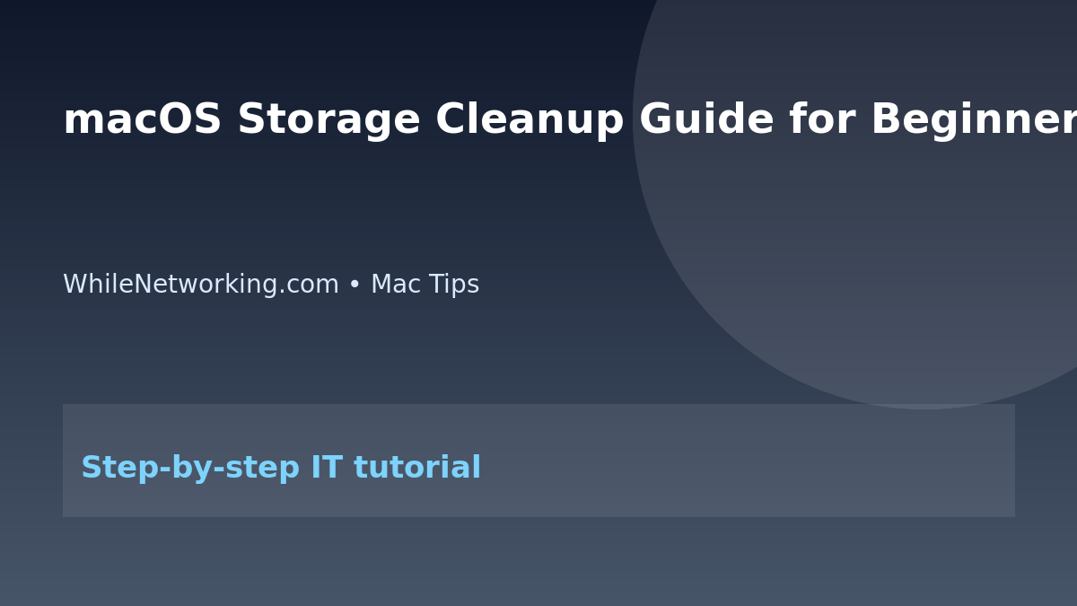 macOS Storage Cleanup Guide for Beginners featured image