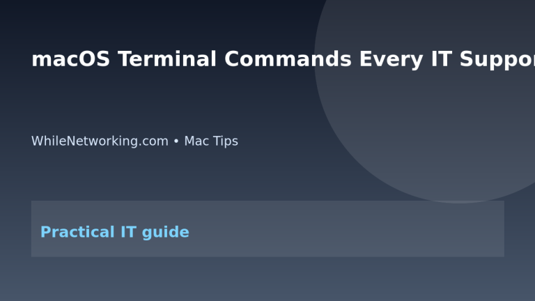 macOS Terminal Commands Every IT Support Beginner Should Know featured image