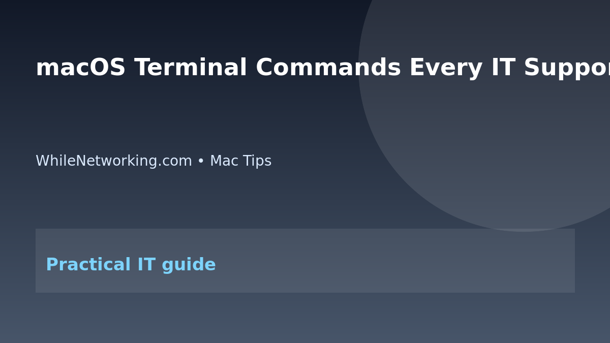 macOS Terminal Commands Every IT Support Beginner Should Know featured image