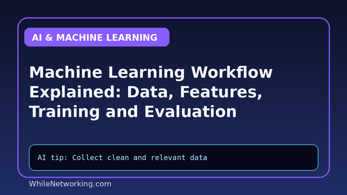 Machine Learning Workflow Explained: Data, Features, Training and Evaluation