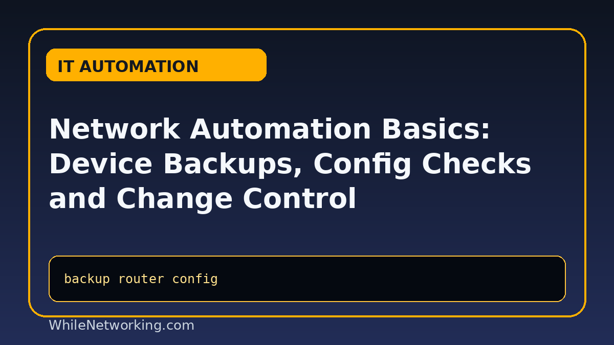 Network Automation Basics: Device Backups, Config Checks and Change Control featured image