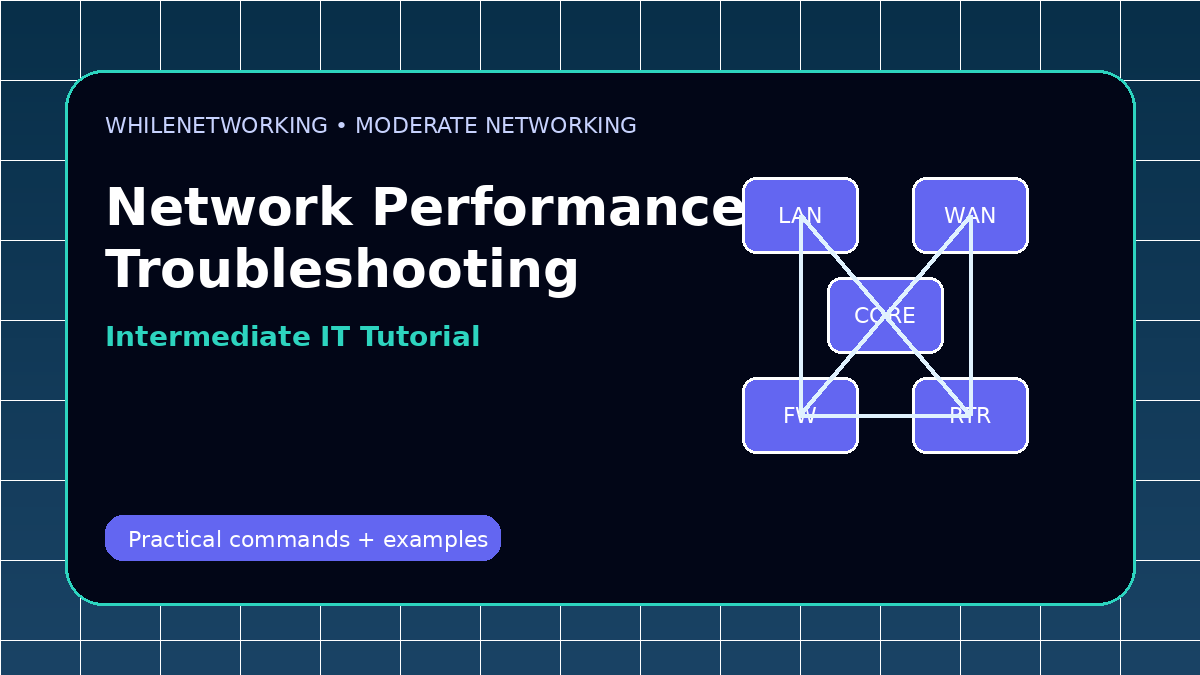 Network performance troubleshooting latency jitter packet loss bandwidth tutorial