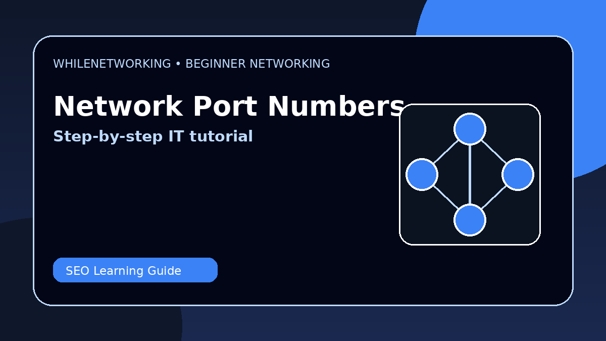 Network port numbers explained HTTP HTTPS DNS RDP SSH basics