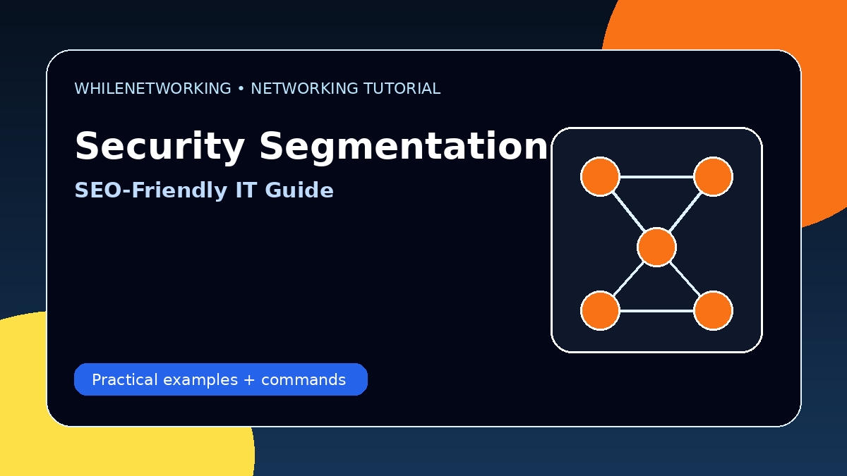 Network security segmentation basics with VLANs and firewalls tutorial