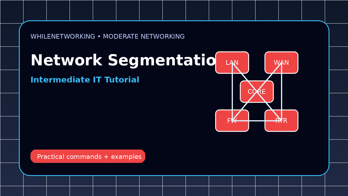 Network segmentation best practices VLANs subnets and firewall zones