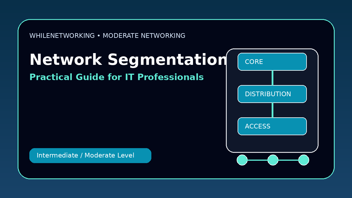 Network segmentation best practices VLANs firewalls and zero trust basics