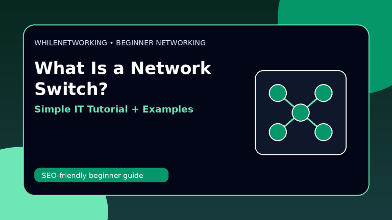 What is a network switch simple IT beginner tutorial