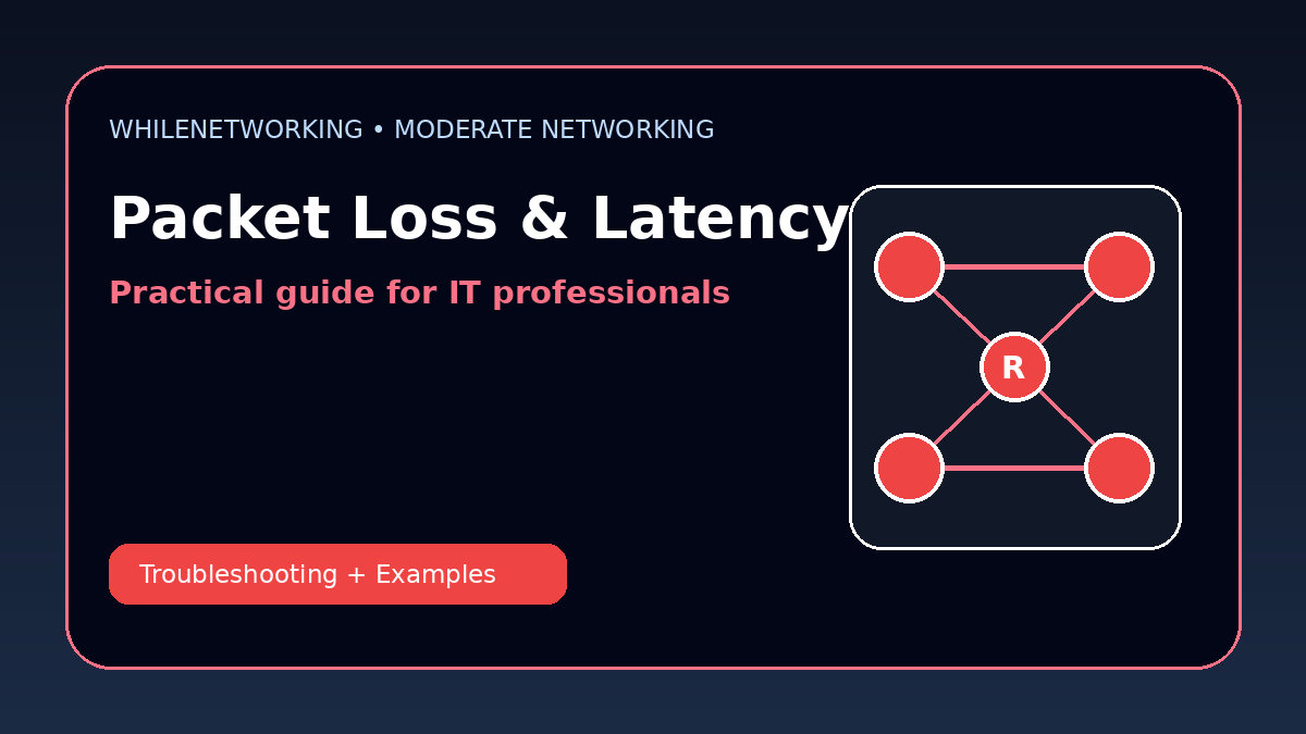Packet loss and latency troubleshooting network performance guide