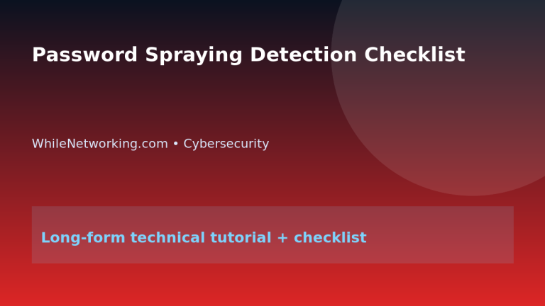 Password Spraying Detection Checklist featured image