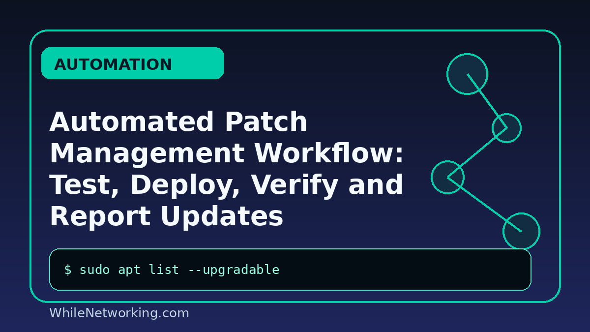 Automated Patch Management Workflow: Test, Deploy, Verify and Report Updates