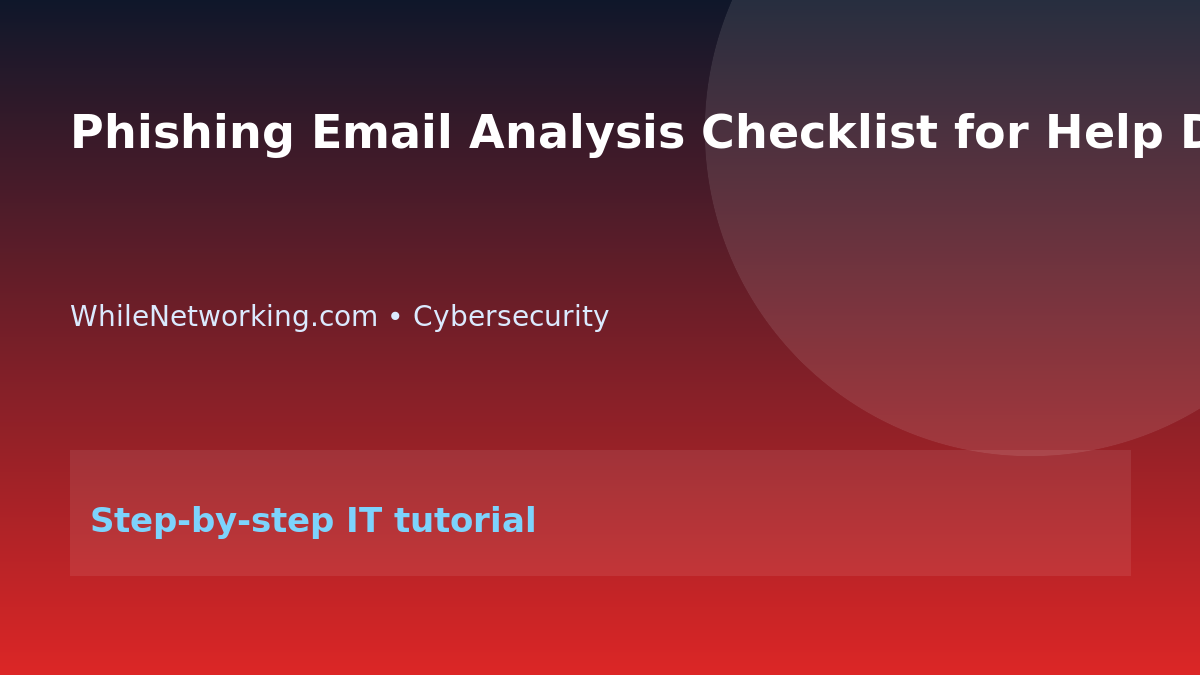 Phishing Email Analysis Checklist for Help Desk Teams featured image