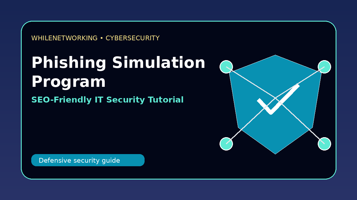 Phishing simulation program guide for IT teams and user awareness training