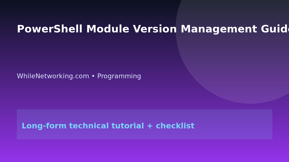 PowerShell Module Version Management Guide featured image