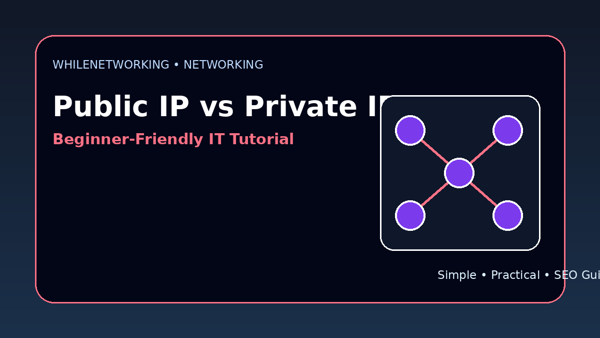 Public IP vs private IP address explained practical beginner guide